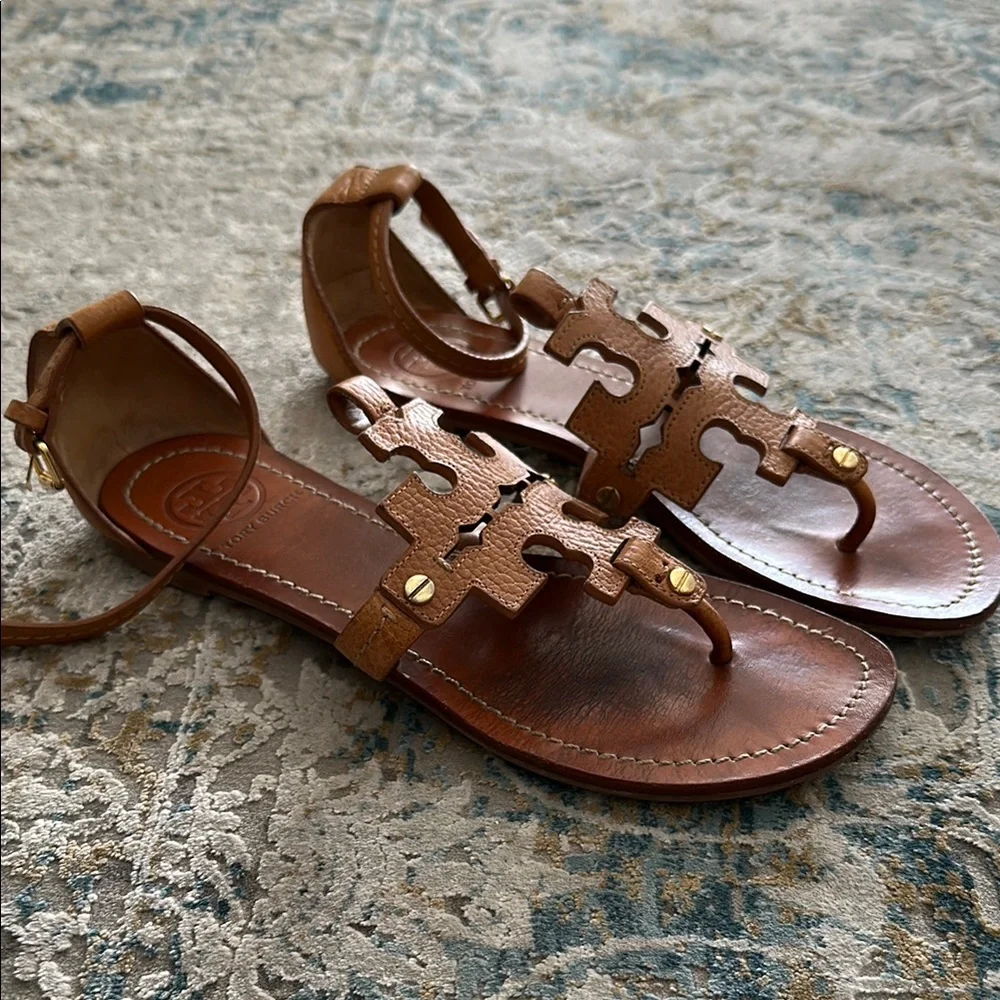 Tory Burch Tan Leather Sandals - Picture 2 of 4